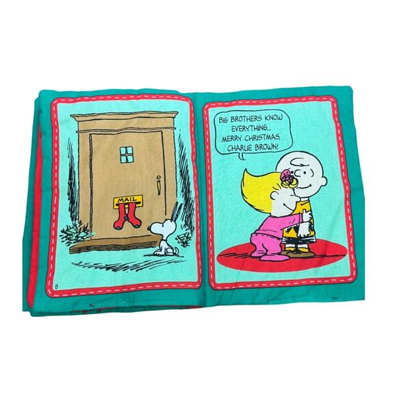 VTG Charlie Browns Christmas Stocking Soft Plush Fabric Book Charles M Schulz - Picture 6 of 9